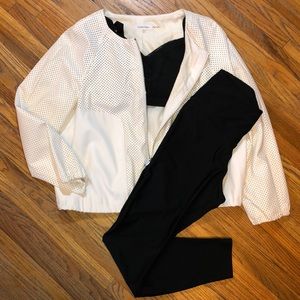 Calvin Klein CK Perforated Bomber Jacket, White